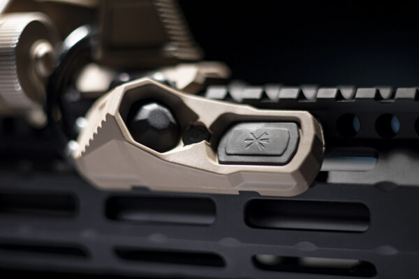 UNITY Tactical AXON MLOK Kit FDE Mounted Side Closeup Millbrook Tactical Group Canada
